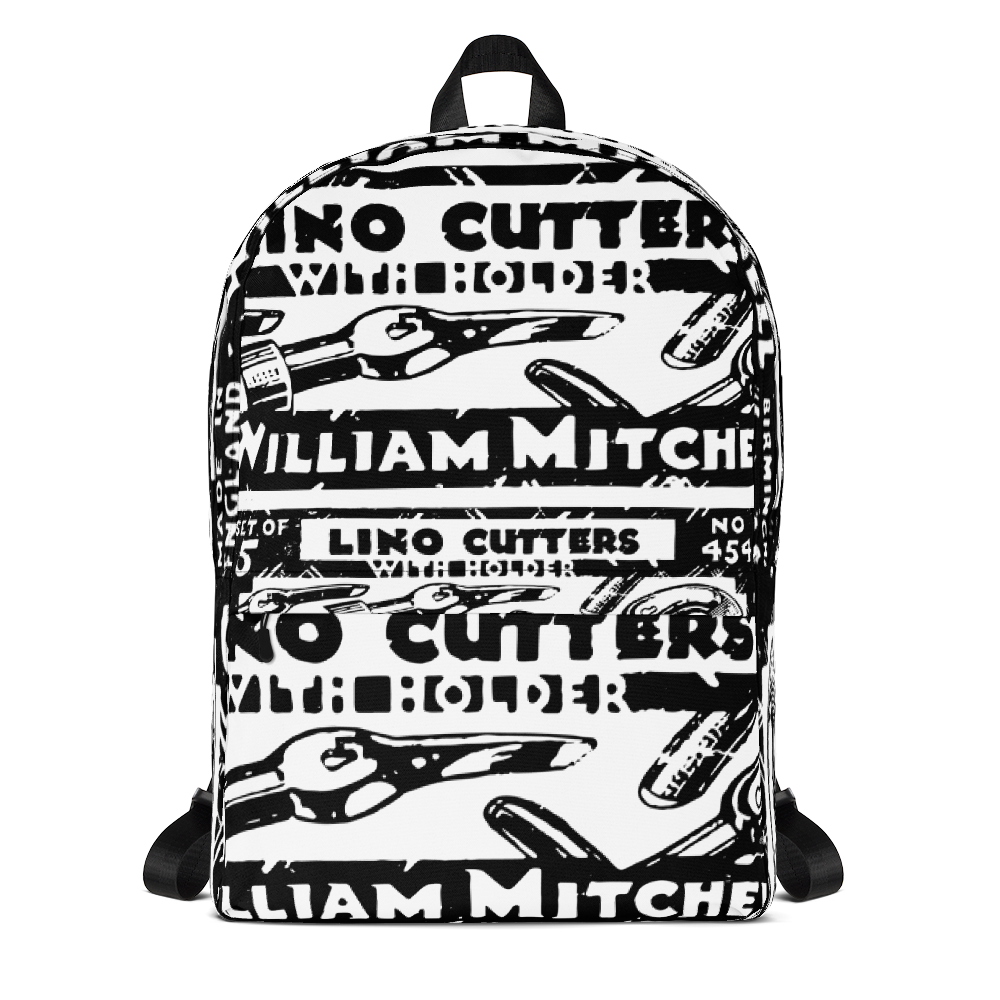 Vintage Backpack For Linocut Addict Linoprint Linoblock Printmaker Lino Linoleum Linogravure Linoprinting Printmaking Blockprint Romuald Le Bris